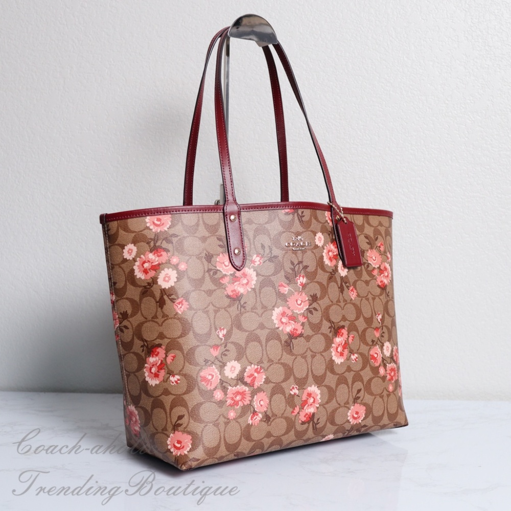 NWT Coach F78279 Reversible City Tote With Daisy - Picture 4 of 8
